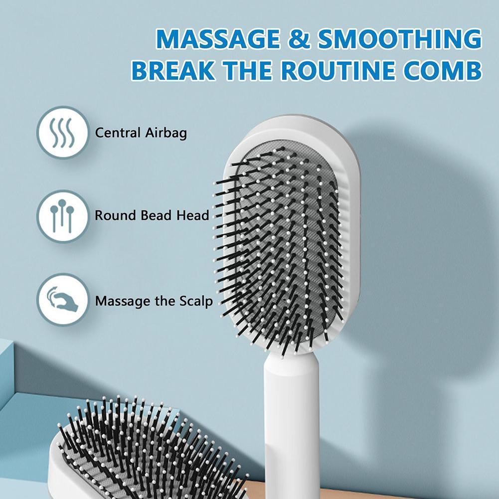 Women Fashion 3D Hair Growth Comb Hairbrush Self-Cleaning Hair Brush For Women Massage Scalp Promote Blood Circulation Anti Hair Loss