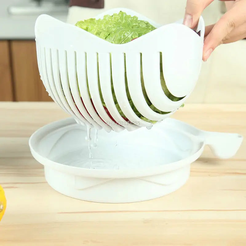 Salad Cutting Bowl Vegetable and Fruit Slicer Cutting Fruit Splitter