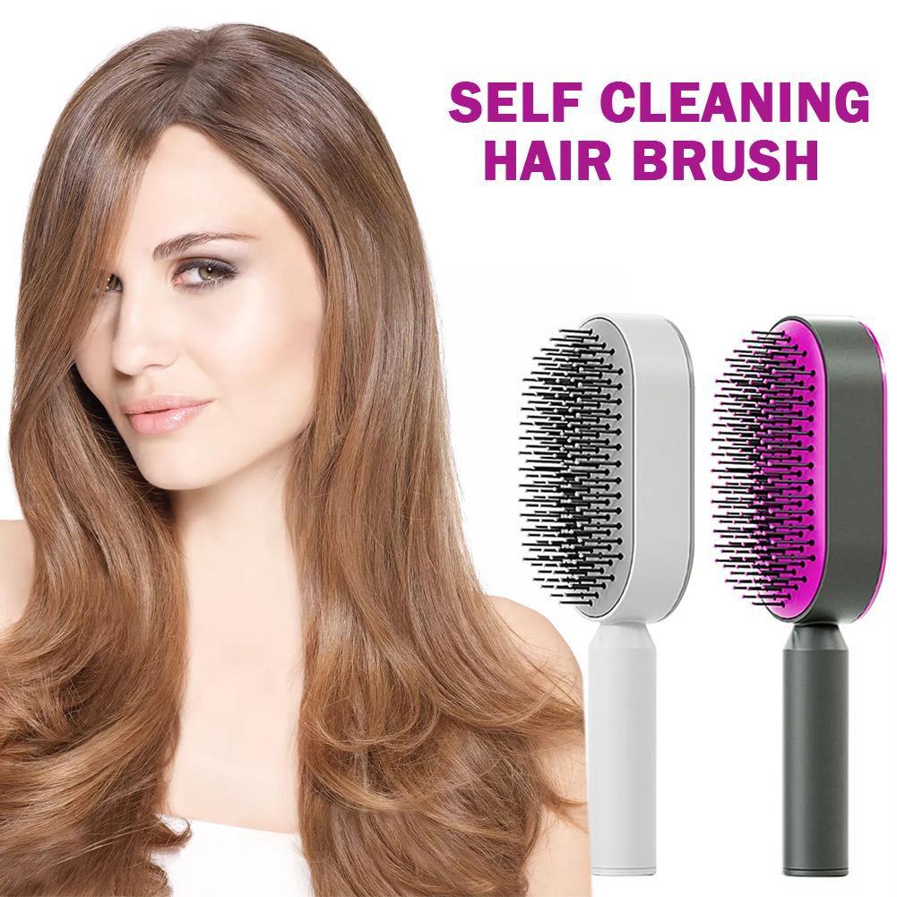 Women Fashion 3D Hair Growth Comb Hairbrush Self-Cleaning Hair Brush  For Women Massage Scalp Promote Blood Circulation Anti Hair Loss