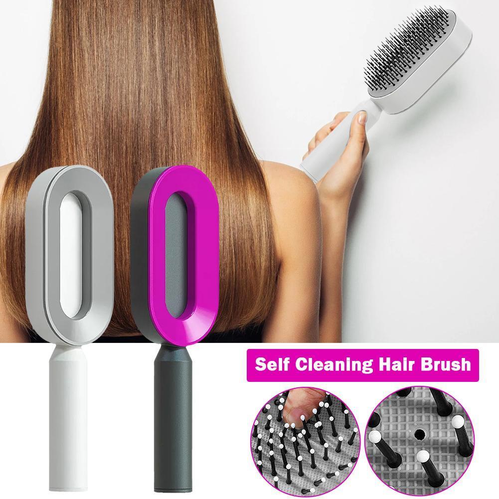 Women Fashion 3D Hair Growth Comb Hairbrush Self-Cleaning Hair Brush  For Women Massage Scalp Promote Blood Circulation Anti Hair Loss