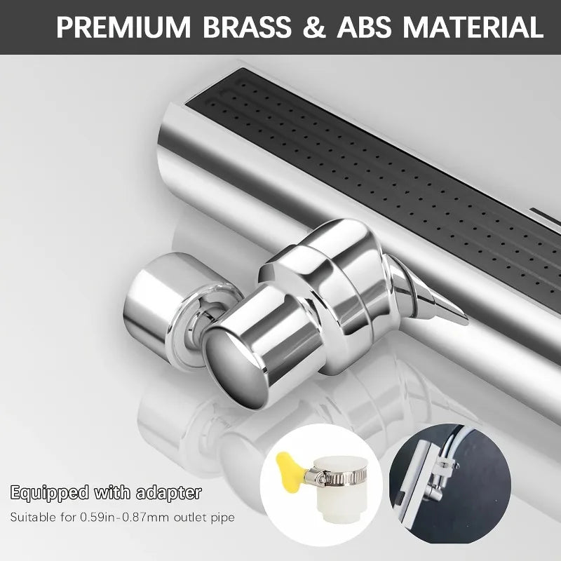 Three Level Waterfall Universal Faucet Extension Device Vegetable Washing Splash Proof Device Rotatable