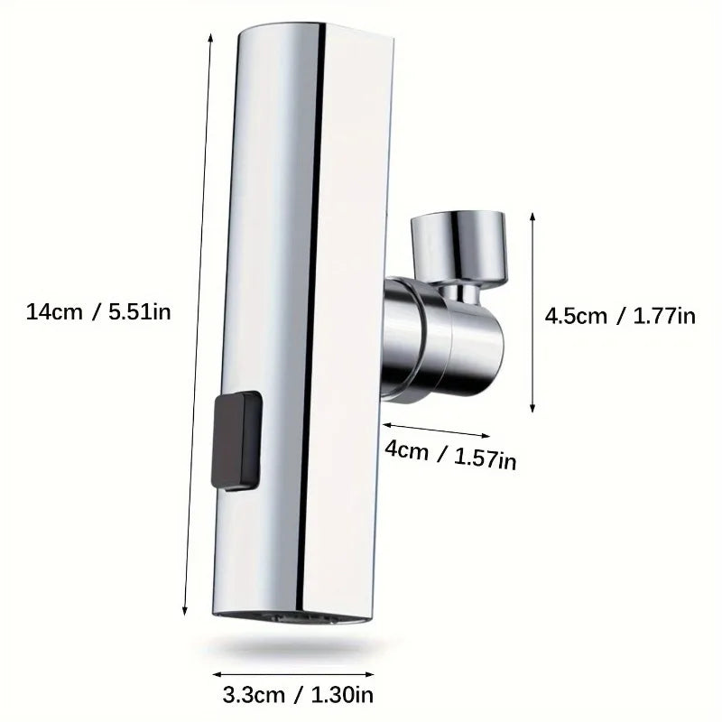 Three Level Waterfall Universal Faucet Extension Device Vegetable Washing Splash Proof Device Rotatable